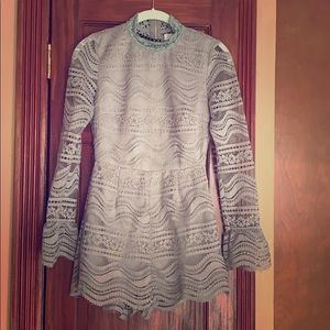 Lace short jump suit
